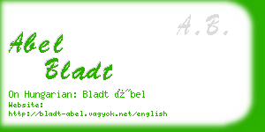 abel bladt business card
